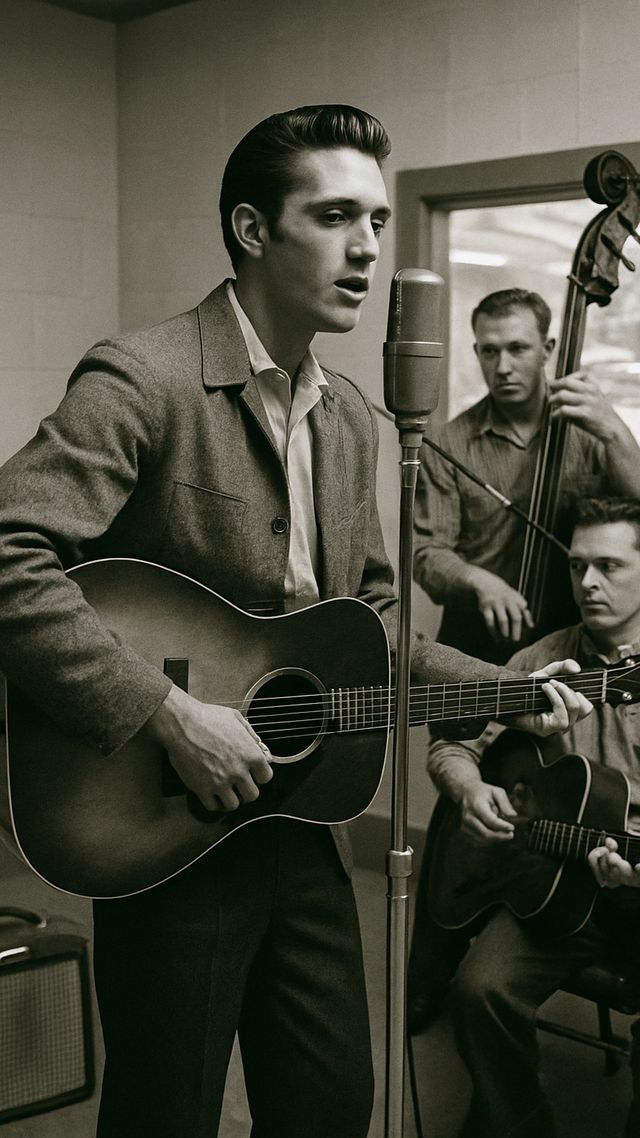Reconstruction of Johnny Cash in 1955: First single with Tennessee Two