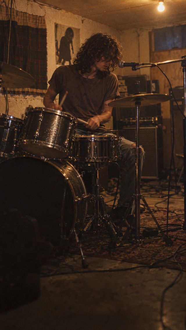 Reconstruction of Chris Cornell in Early 1980s: Drummer who also sang