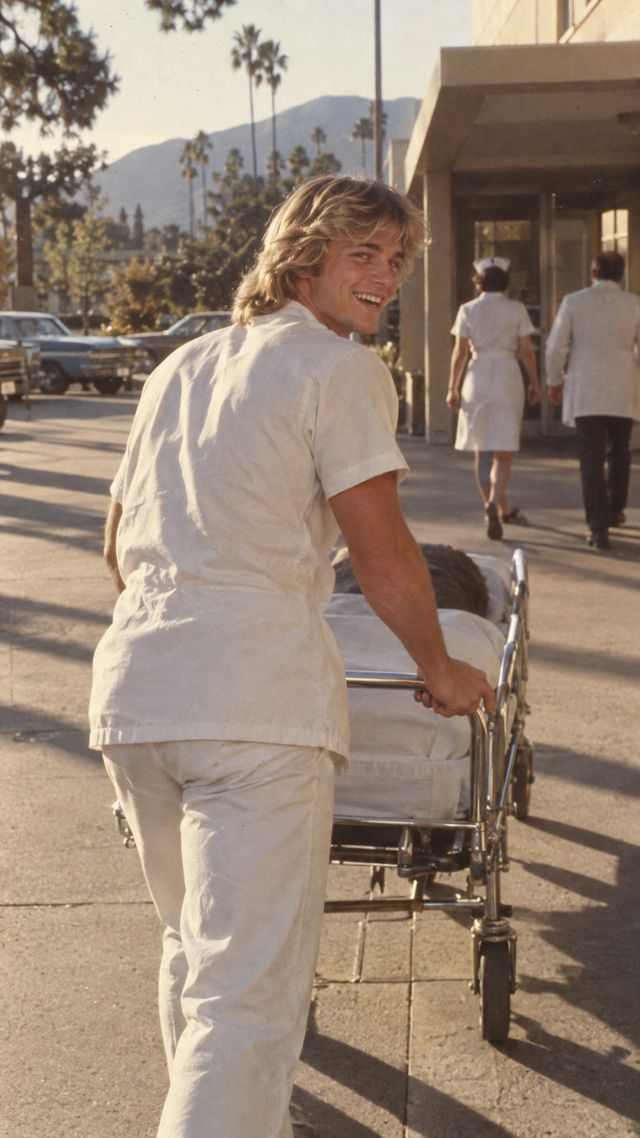 Reconstruction of David Lee Roth in early 1970s: Hospital orderly