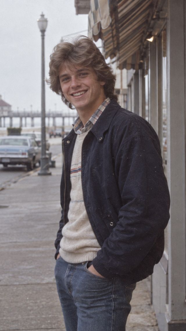 Reconstruction of Jon Bon Jovi in 1980: SELLING WOMEN'S SHOES