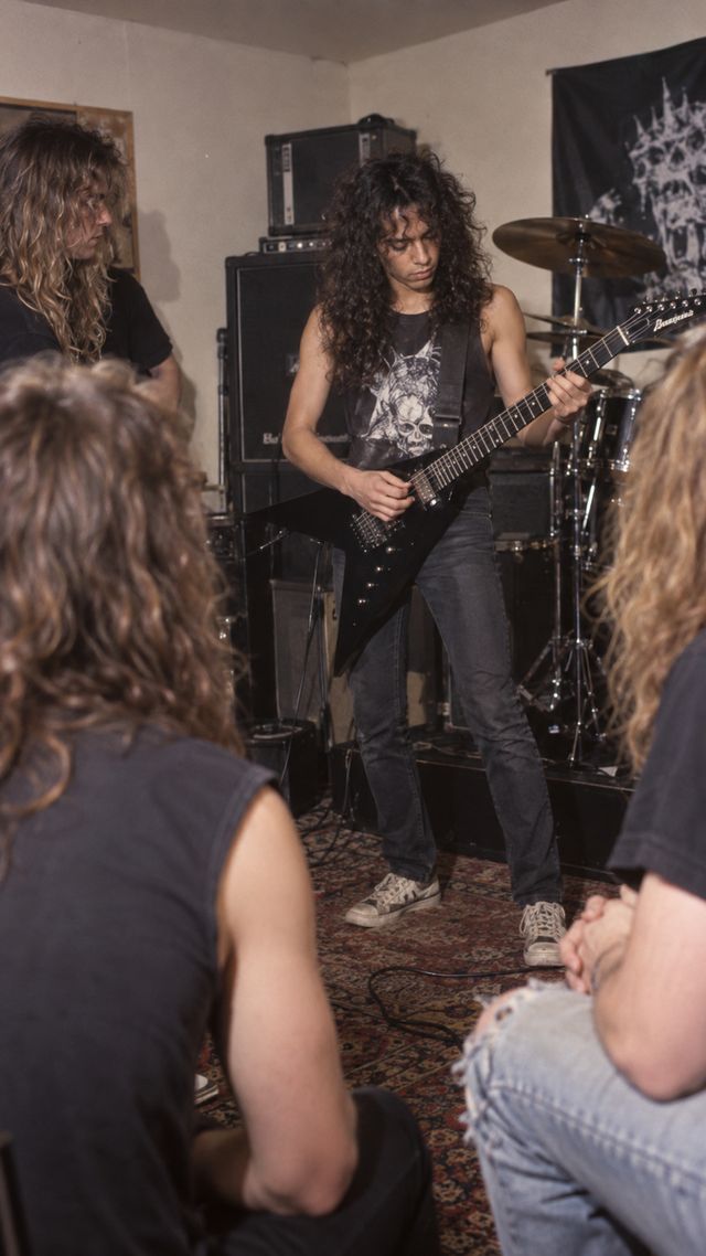 Reconstruction of Kirk Hammett in 1983: One Metallica audition