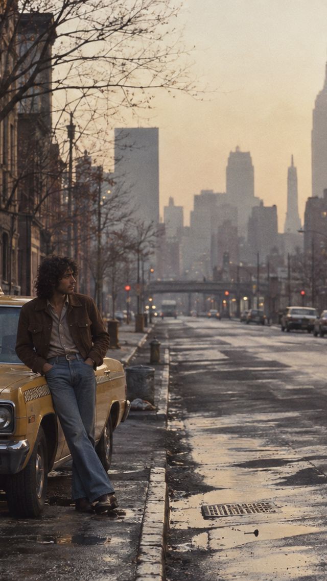 Reconstruction of Paul Stanley in early 1970s: DRIVING A CITY CAB