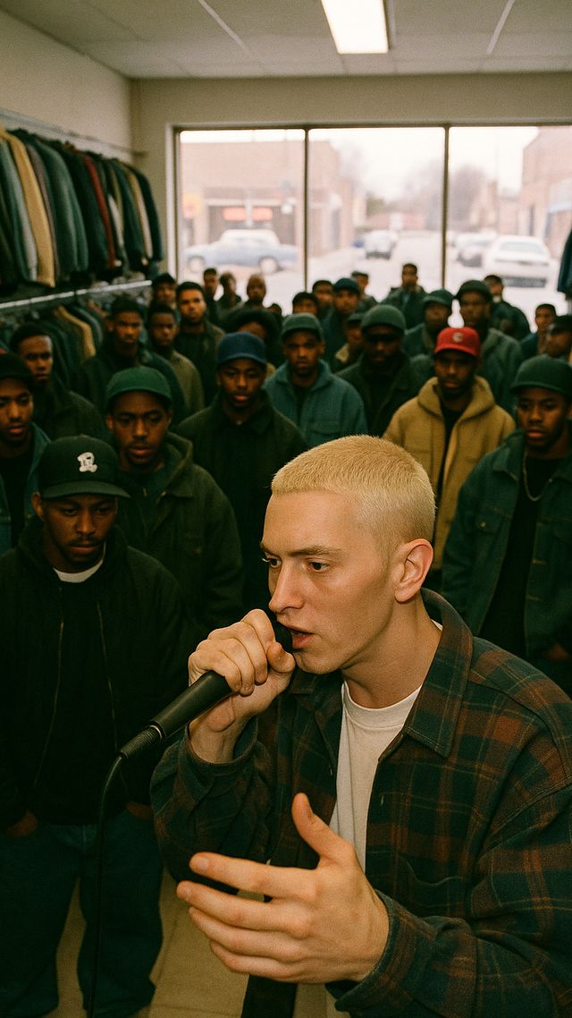 Reconstruction of Eminem in 1990s: Battles at Hip-Hop Shop