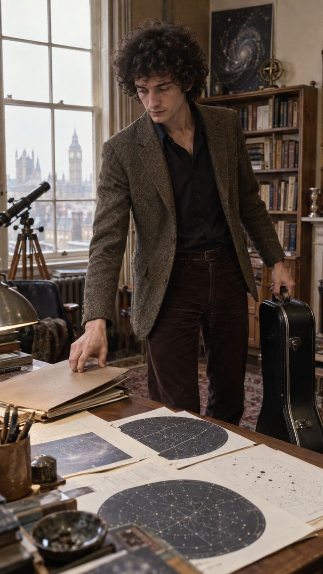 Reconstruction of Brian May in 1974: Queen overtook the doctorate