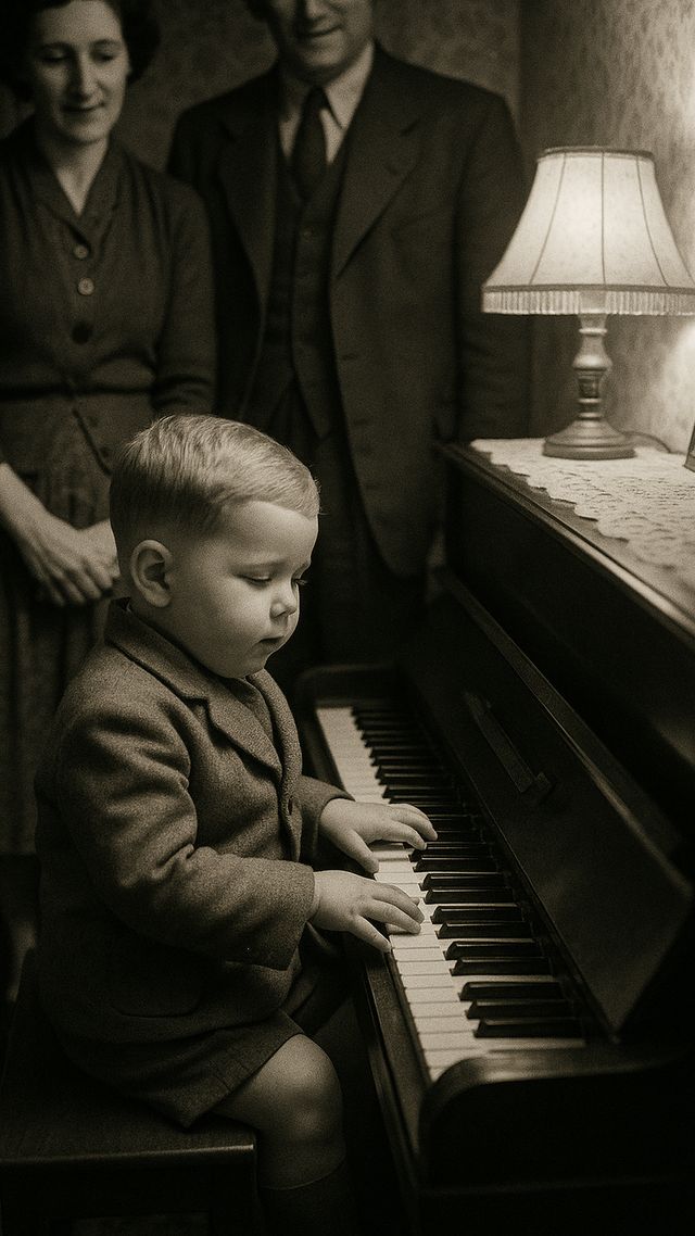 Reconstruction of Elton John in 1951: Playing piano by ear, age four