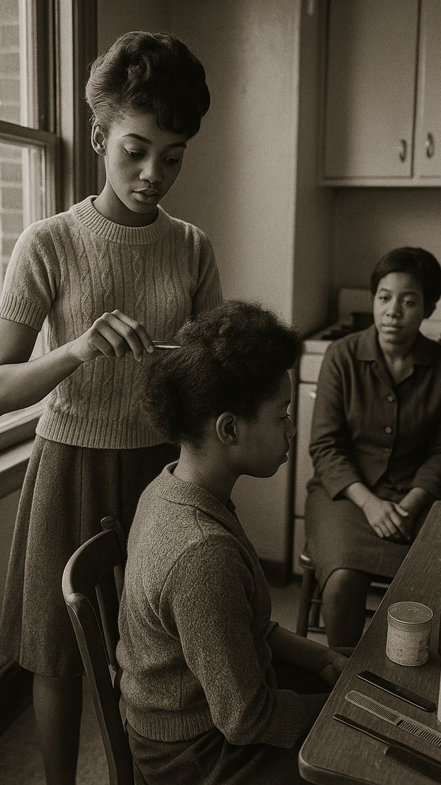 Reconstruction of Diana Ross in 1960: Doing neighbours' hair for money