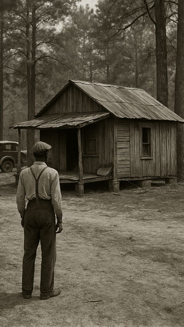 Reconstruction of James Brown in 1933: Born in a wooden shack