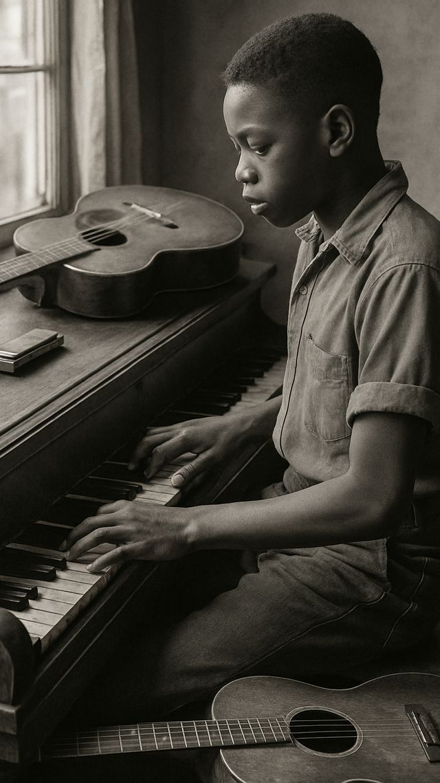 Reconstruction of James Brown in 1940s: Self-taught on three instruments
