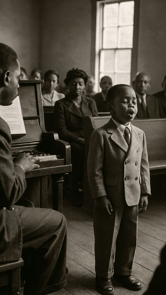 Reconstruction of Marvin Gaye in 1943: Church singing at four