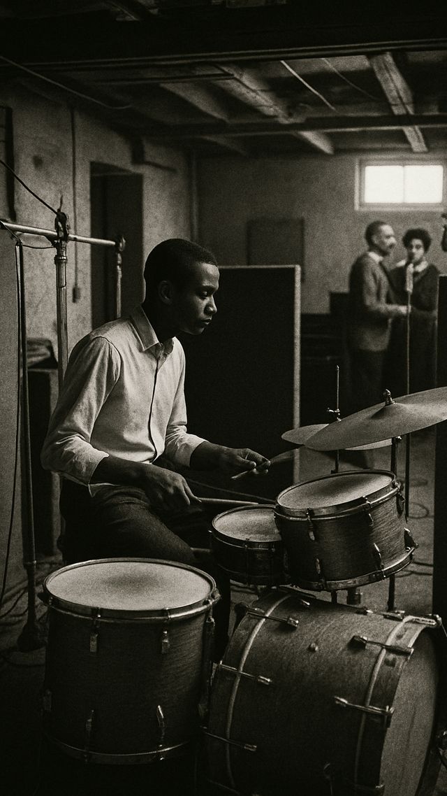 Reconstruction of Marvin Gaye in 1961: Session drummer at Motown