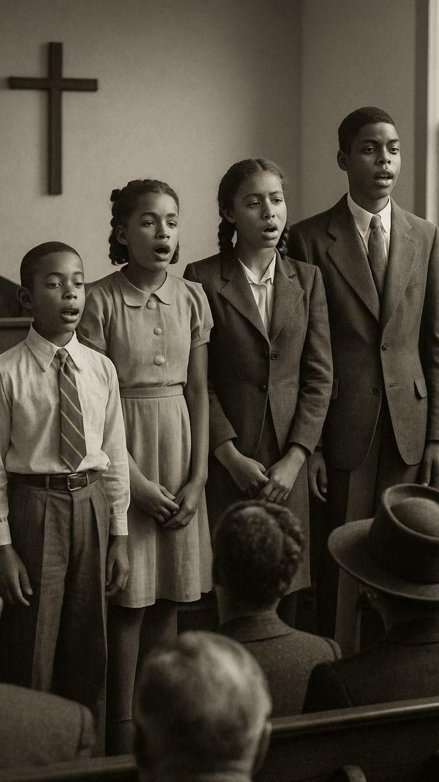 Reconstruction of Sam Cooke in 1940: Sings with siblings in church